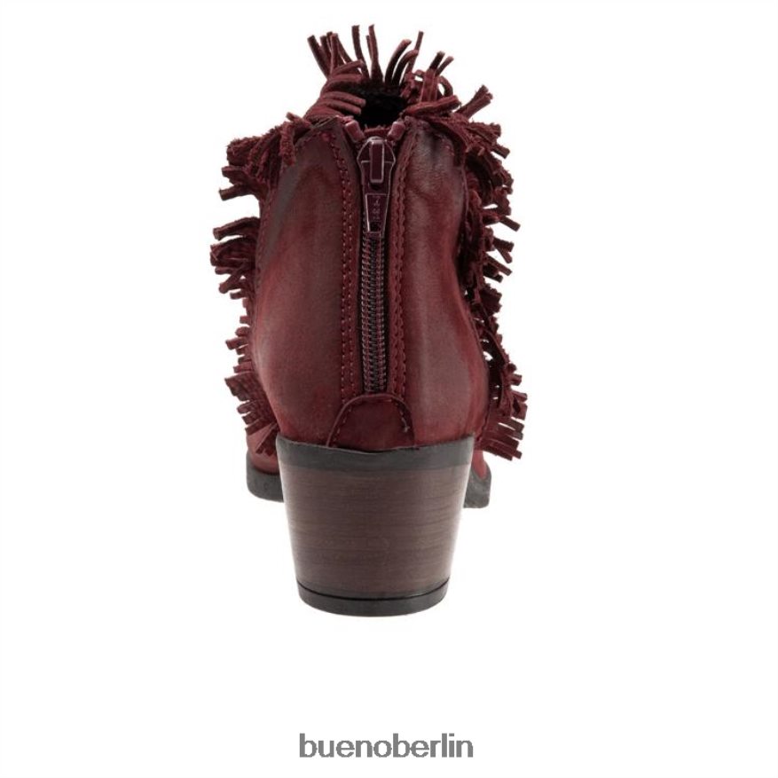 Bueno Footwear Cathy L08J86 Stiefel dunkelrotes Nubuk Frauen