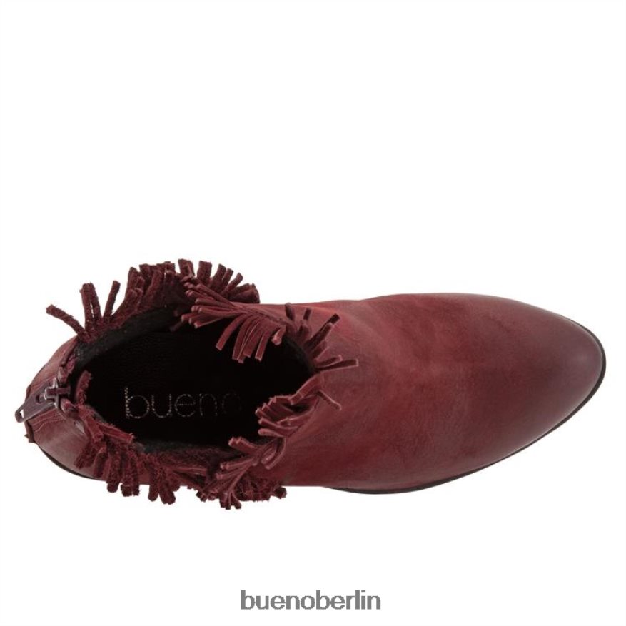 Bueno Footwear Cathy L08J86 Stiefel dunkelrotes Nubuk Frauen