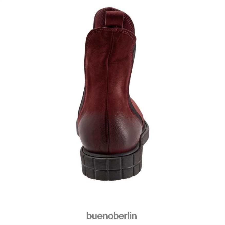 Bueno Footwear Eiche L08J58 Stiefel dunkelrotes Nubuk Frauen