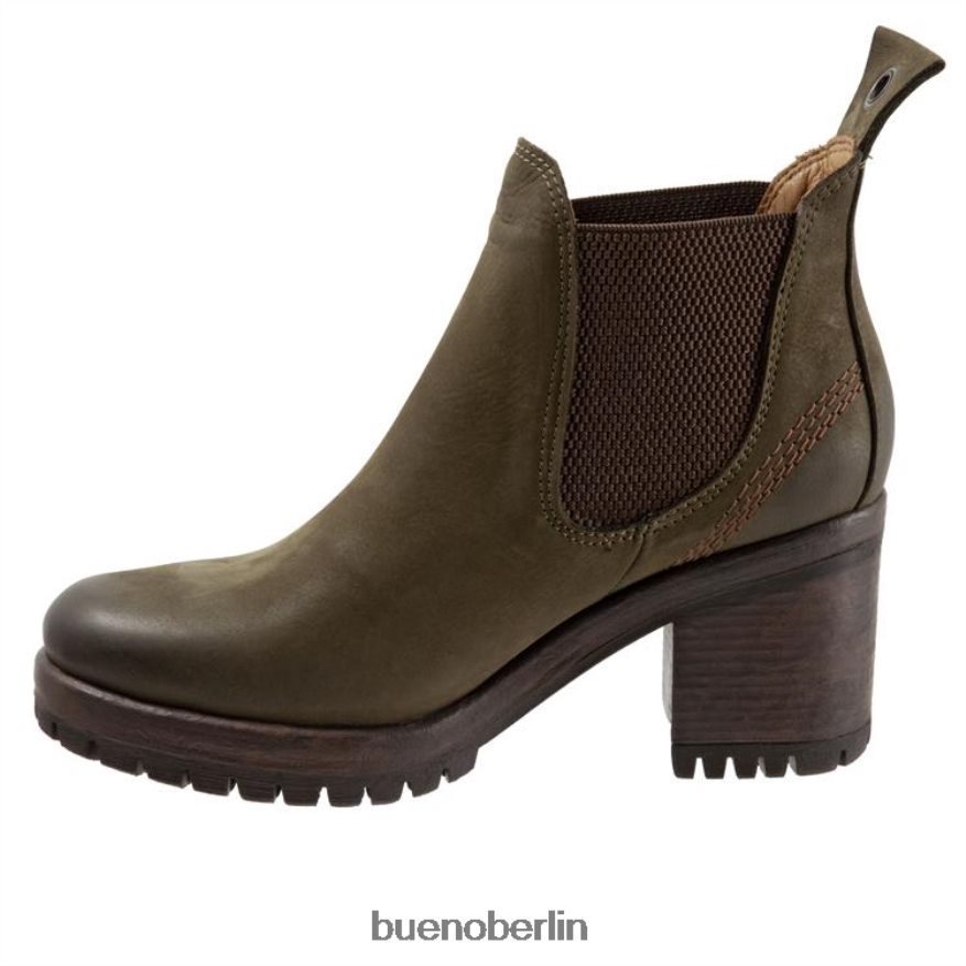 Bueno Footwear Flug L08J50 Stiefel Armeegrünes Nubuk Frauen