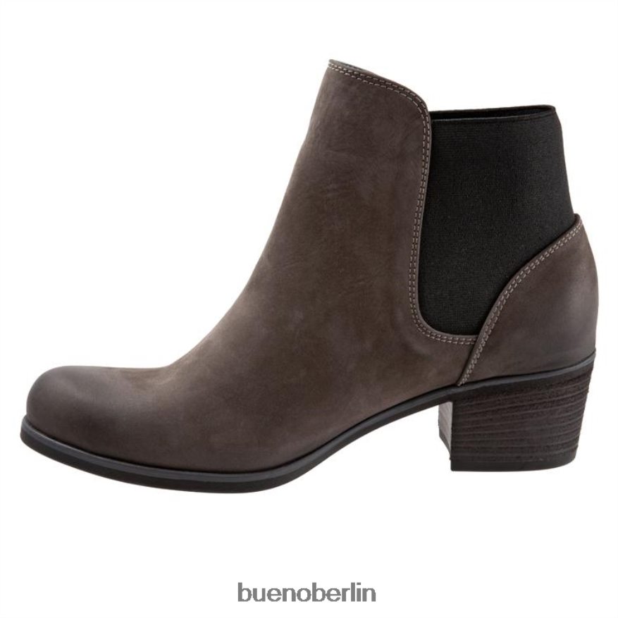 Bueno Footwear Keri L08J75 Stiefel graues Nubuk Frauen