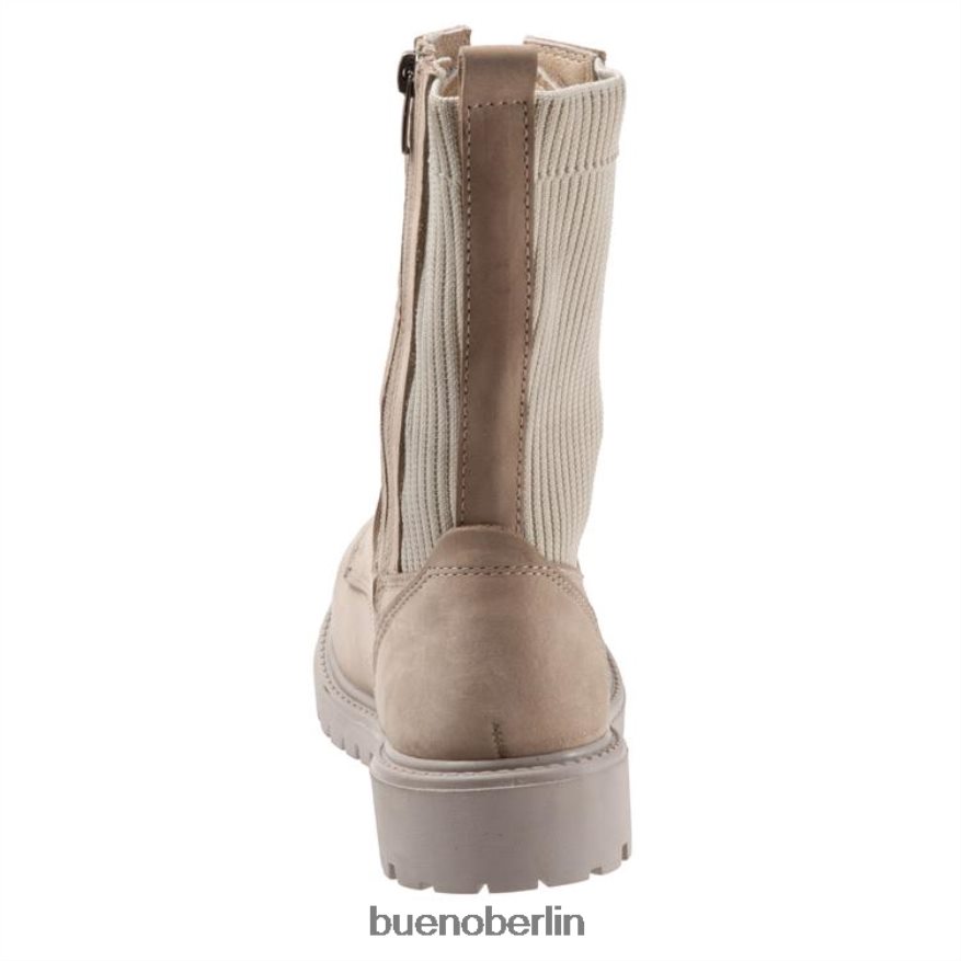 Bueno Footwear Stella L08J62 Stiefel taupefarbenes Nubuk Frauen