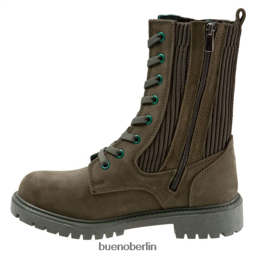 Bueno Footwear Stella L08J64 Stiefel Armeegrünes Nubuk Frauen