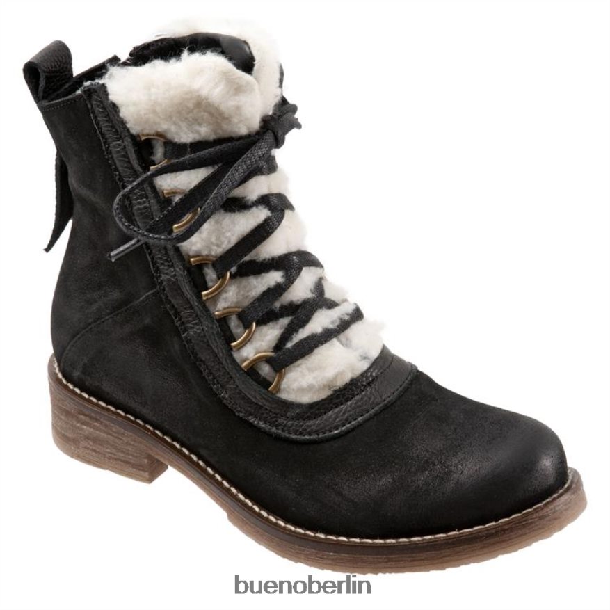Bueno Footwear Teddy L08J78 Stiefel schwarzes Nubuk Frauen