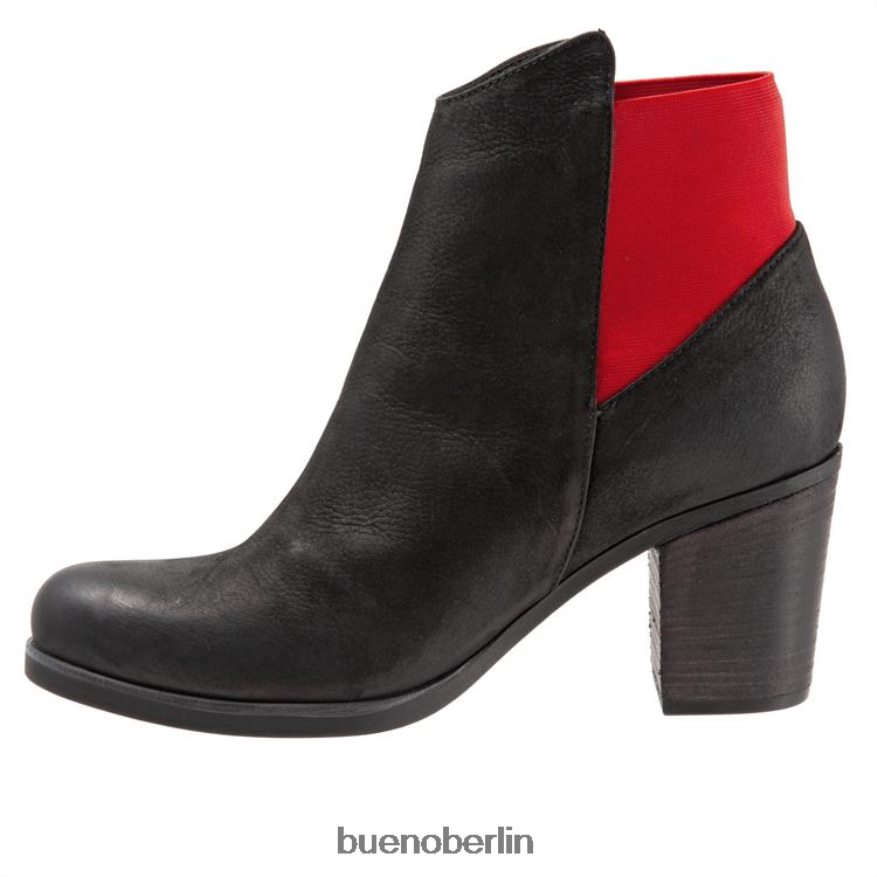 Bueno Footwear Watt L08J91 Stiefel schwarzes Nubukrot Frauen