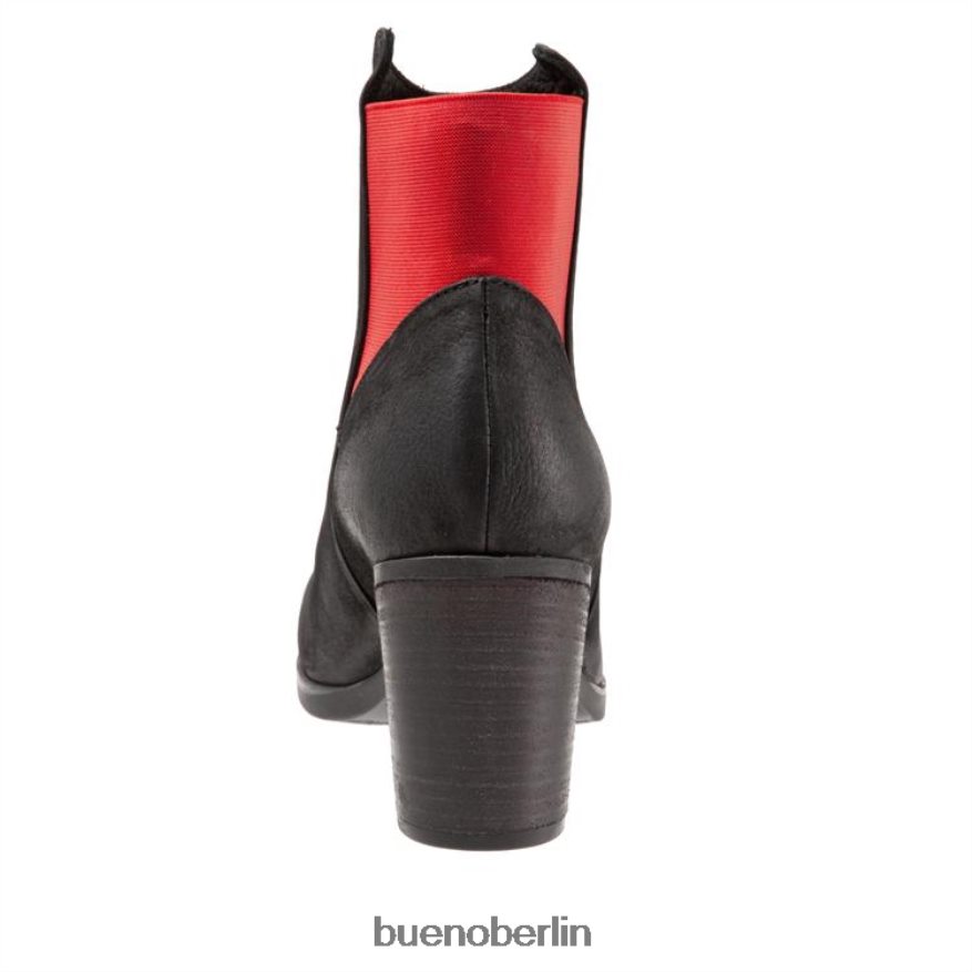 Bueno Footwear Watt L08J91 Stiefel schwarzes Nubukrot Frauen