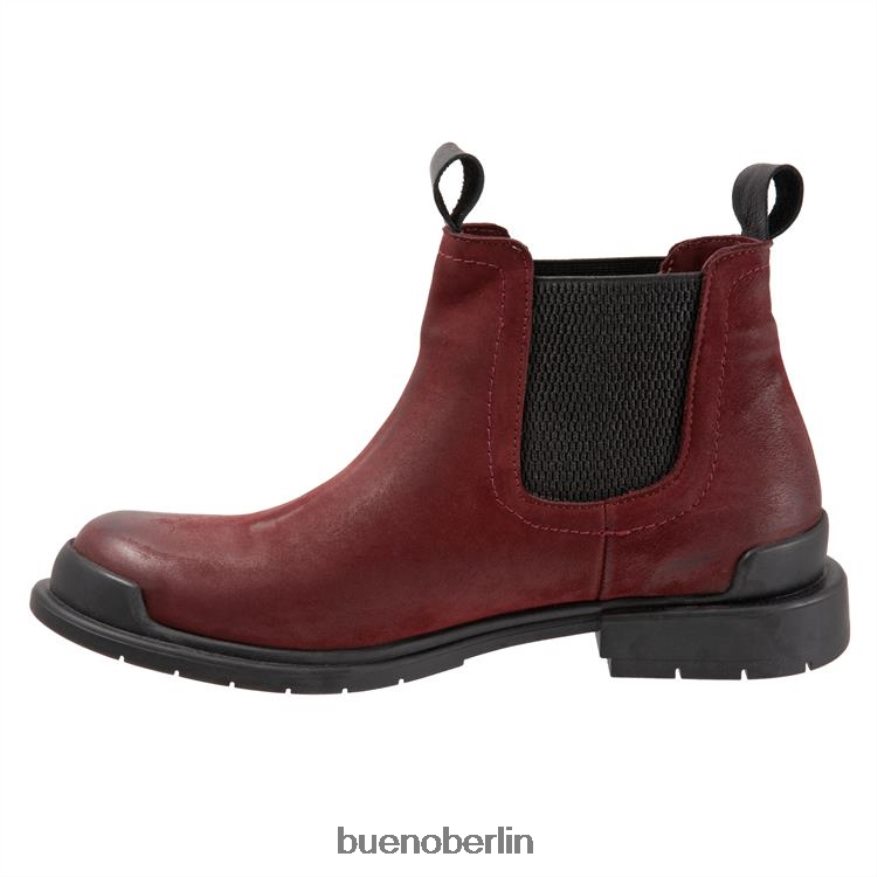Bueno Footwear einfach L08J73 Stiefel dunkelrotes Nubuk Frauen