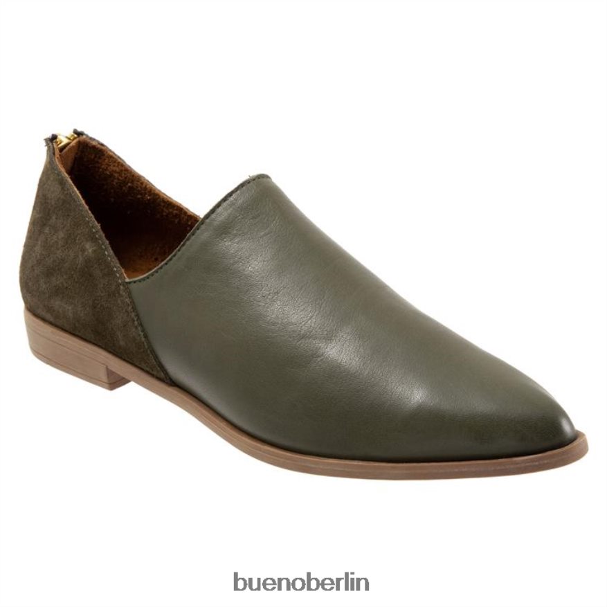 Bueno Footwear Beau L08J184 Wohnungen dunkelgrün Frauen