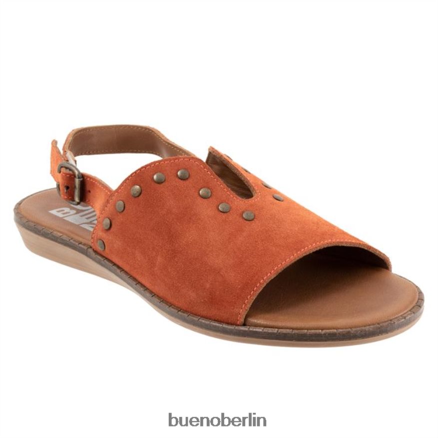 Bueno Footwear Daksha L08J110 Wohnungen rotes Wildleder Frauen