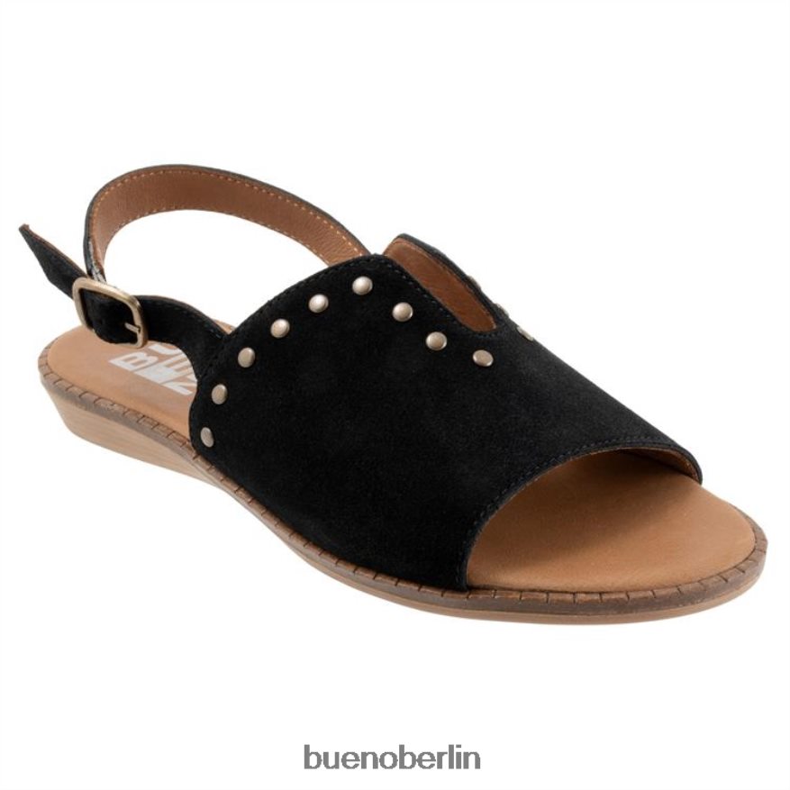 Bueno Footwear Daksha L08J111 Wohnungen schwarzes Wildleder Frauen