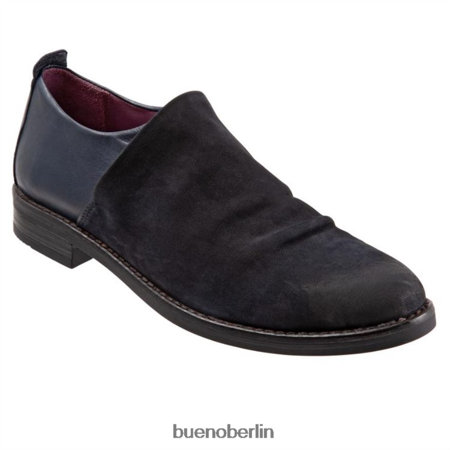 Bueno Footwear Hingabe L08J265 Wohnungen marineblaues Nubuk Frauen