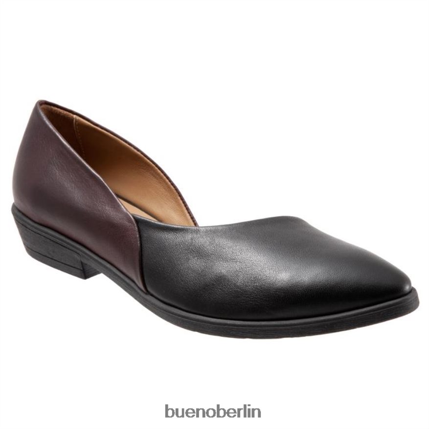 Bueno Footwear Opal L08J267 Wohnungen schwarzer Merlot Frauen